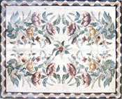 CR68 Elegant floral assortment on white background mosaic