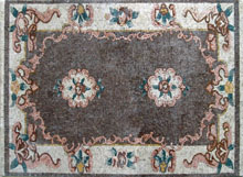 CR80 Floral marble mosaic carpet