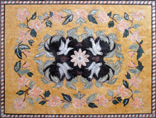 CR85 Elegant flower design on golden background mosaic