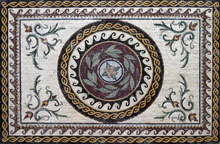 CR92 Central medallion on white background mosaic