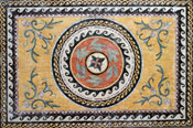 CR94 Central medallion on golden background mosaic