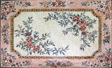 CR316 Pink & white beautiful floral harmony mosaic