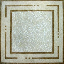 CR333 Simple white square mosaic with frame line