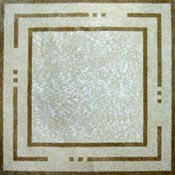 CR333 Simple white square mosaic with frame line