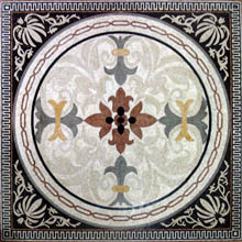 CR336 Elegant fleur de lys design with B&W floral blackground