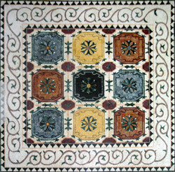 CR351 Oriental style floral mosaic carpet