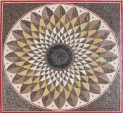 CR372 Big optical illusion flower square mosaic