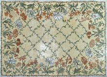 CR386 Floral design marble mosaic carpet