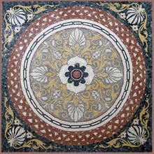 CR427 Royal sea shell design mosaic carpet