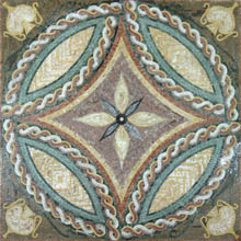 CR431 Artistic square marble mosaic carpet