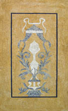 CR444 Beautiful blue & gold lantern mosaic