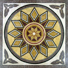 CR451 Big geometric flower mosaic carpet