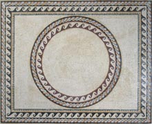 CR465 Simple wave border mosaic carpet