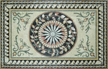 CR471 Multi design floral mosaic carpet
