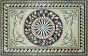 CR471 Multi design floral mosaic carpet