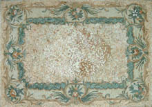 CR491 Cream yellow and green floral art mosaic