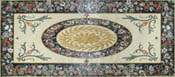 CR512 Oval floral design with floral border mosaic