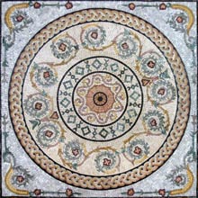 CR520 Pastel artistic floral and multi shape design mosaic