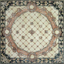 CR524 Square floral design mosaic carpet