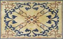 CR526 Gold & blue royal design mosaic