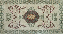 CR547 Elegant floral design mosaic
