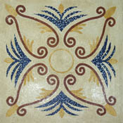 CR548 Colorful artistic floral design moaic