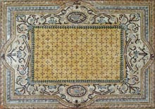 CR573 Artistic light colors marble mosaic carpet