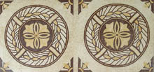 CR575 Symmetric fleur de lys circular design mosaic