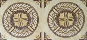 CR575 Symmetric fleur de lys circular design mosaic