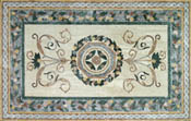 CR590 Rectangular floor mosaic with border