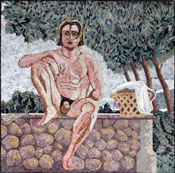FG230 Ancient Greek Scene Mosaic