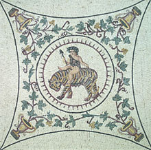 FG67 Dyonisus Riding the Tiger  Mosaic