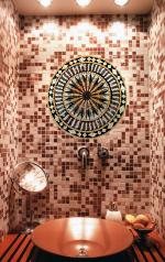 Mosaic Insert Over the Lavatory