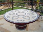 Wine Barrel Tabletop Mosaic for Your Garden